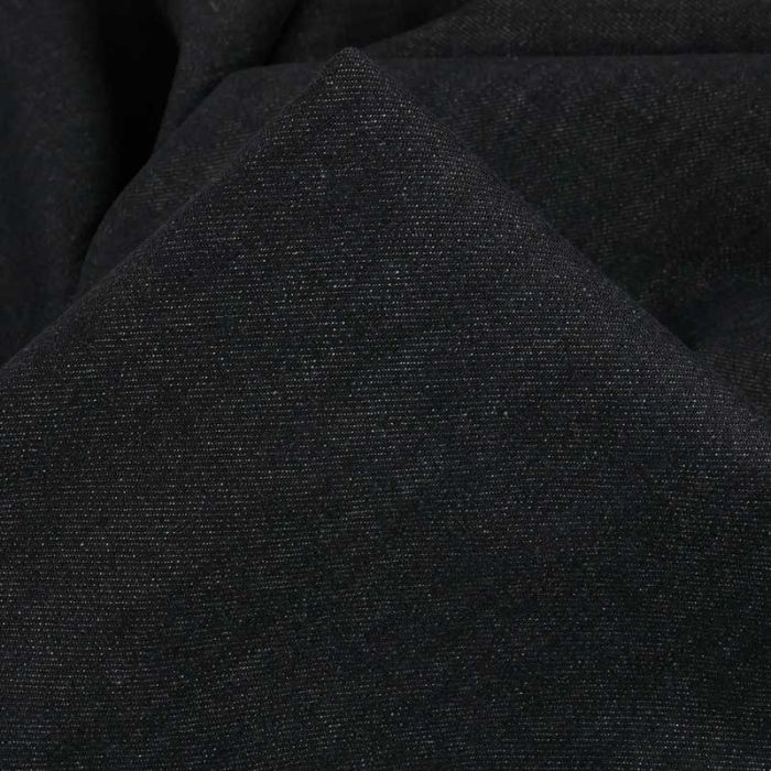 Tissu denim haute couture - noir x 10 cm