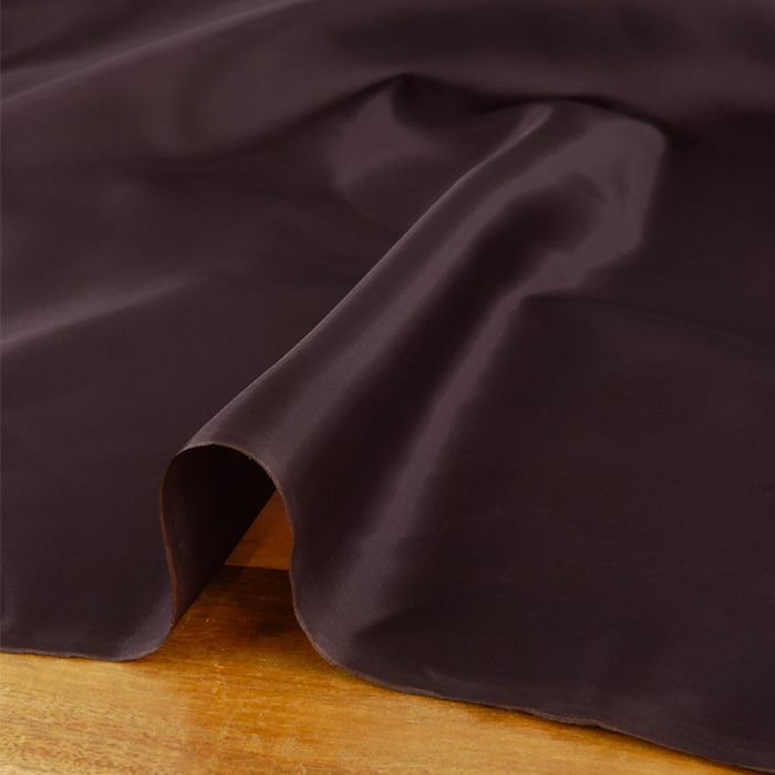 Tissu doublure viscose haute couture - aubergine x 10 cm