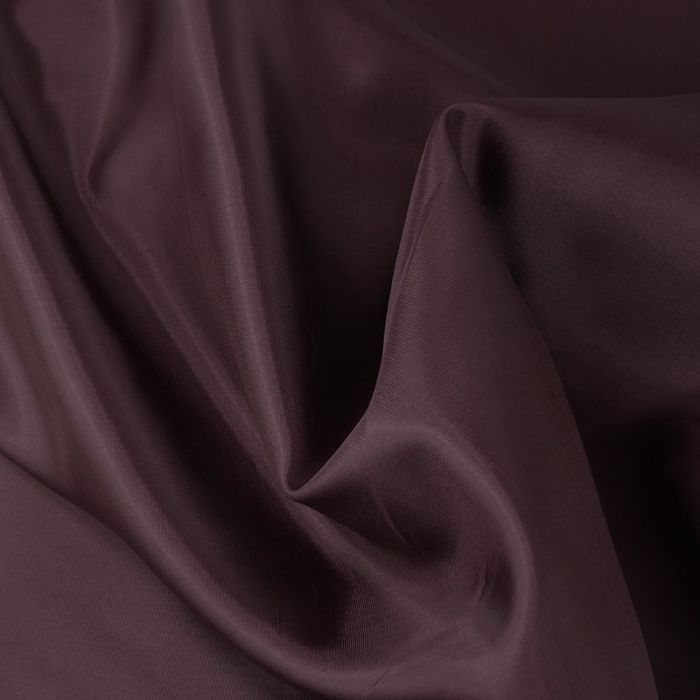 Tissu doublure viscose haute couture - aubergine x 10 cm
