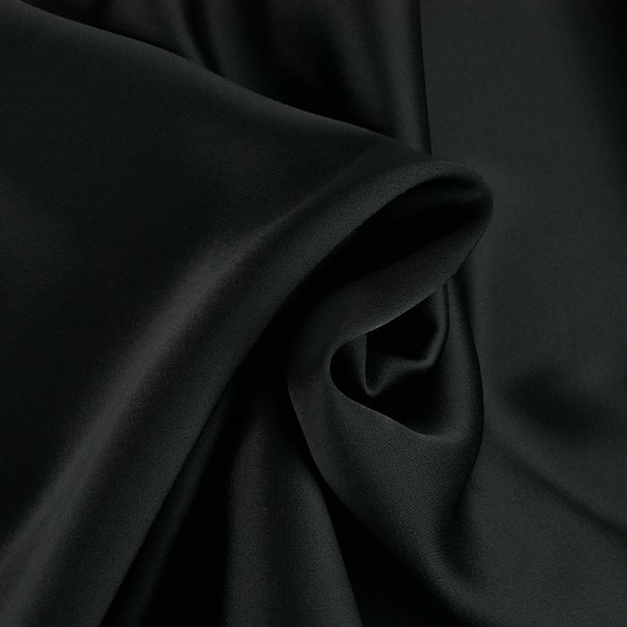 Tissu doublure viscose haute couture - noir x 10 cm