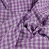 Tissu double gaze vichy réversible - violet x 10 cm