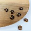 Bouton costume écaille 4 trous - marron x 1