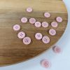Bouton irisé 4 trous rose 12 mm x 1