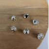 Bouton de bottine strass métal - argent x 1