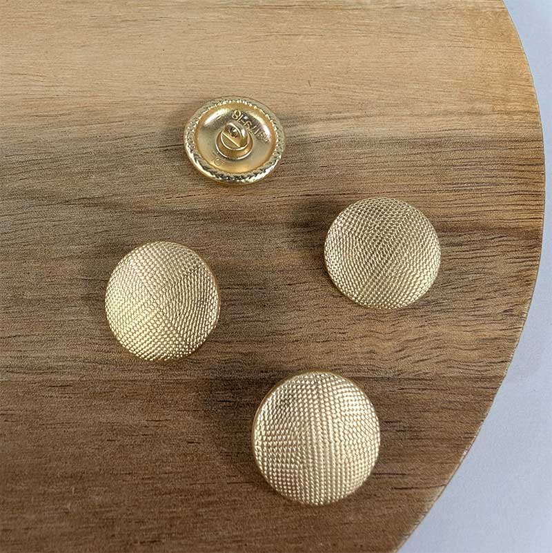 Bouton De Couture Long En Métal Doré Brossé - 13x40 Mm Pour Manteaux, Déco