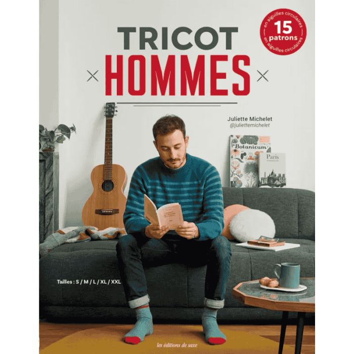 Tricot Hommes - 15 patrons en aiguilles circulaires