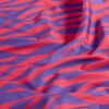 Tissu maillot de bain rayures zébre - rose fuchsia x 10 cm