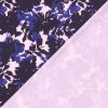Tissu maillot de bain fleurs tropicales - bleu x 10 cm