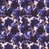 Tissu maillot de bain fleurs tropicales - bleu x 10 cm