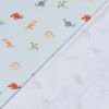 Tissu maillot de bain dinosaures - bleu ciel x 10 cm