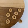 Bouton en bois 4 trous - naturel x 1