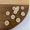 Bouton en bois 4 trous - naturel x 1