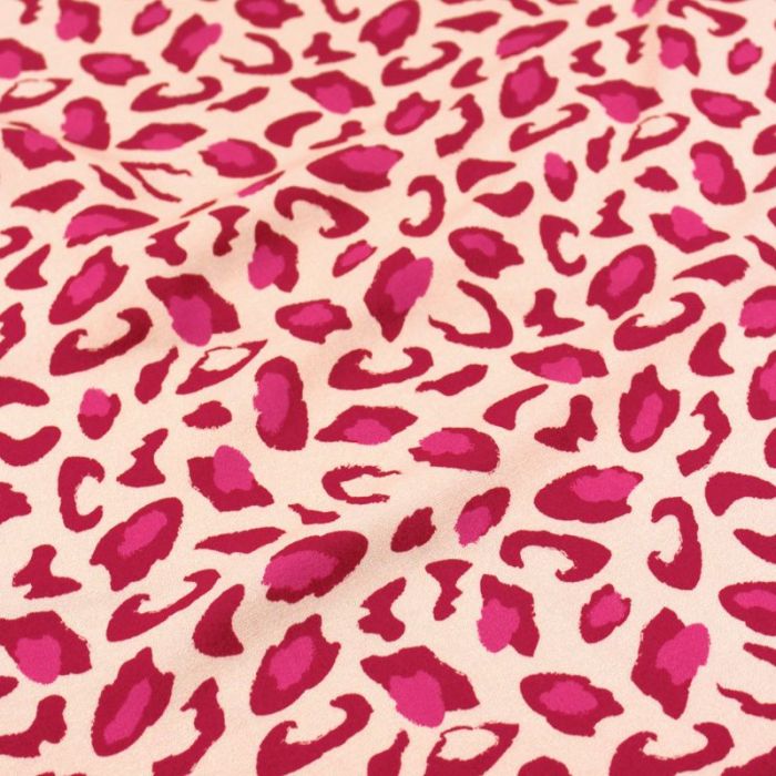 Tissu viscose Bagheera Rouge grenade - Eglantine et Zoé x 10 cm