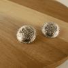Bouton métal bombé blason - doré x 1