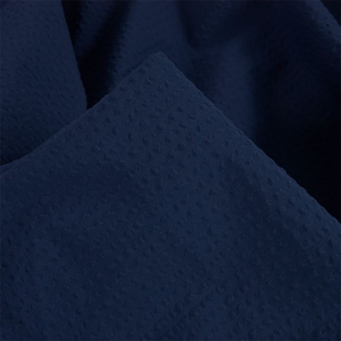 Tissu seersucker coton bleu indigo - France Duval Stalla x 10 cm
