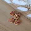 Bouton en bois fleurs Ocary 18 mm - multicolore