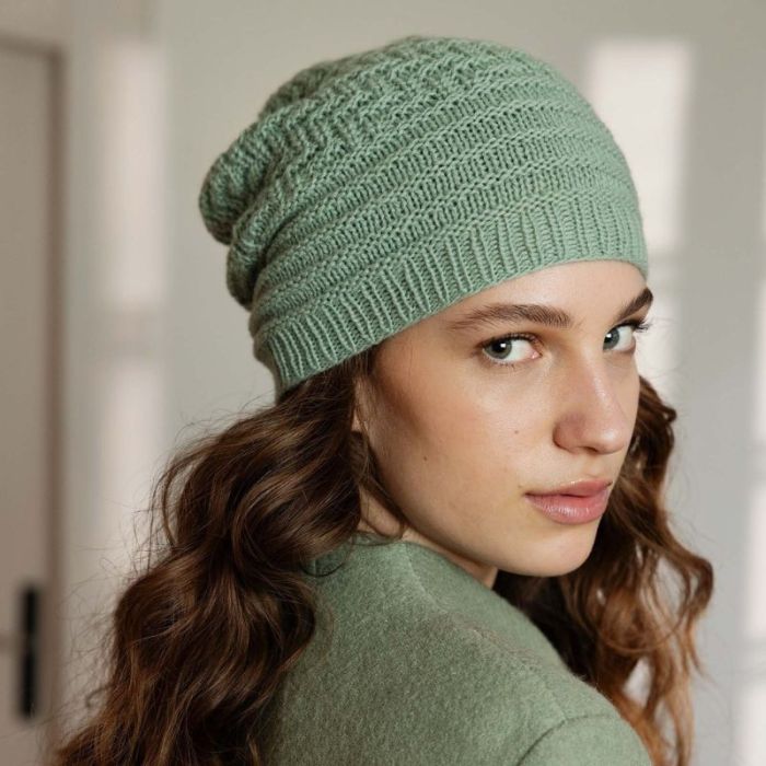 Kit Tricot bonnet Bente en cachemire - Lang Yarns
