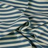 Tissu french terry coton rayures marinière - denim x 10 cm