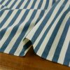 Tissu french terry coton rayures marinière - denim x 10 cm