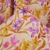Tissu viscose fleurs aquarelle - violet lilas x 10 cm