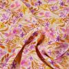 Tissu viscose fleurs aquarelle - violet lilas x 10 cm