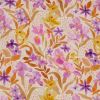 Tissu viscose fleurs aquarelle - violet lilas x 10 cm
