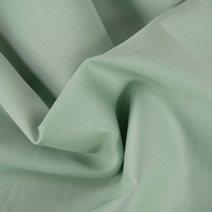 Tissu satin coton uni - vert pâle x 10 cm