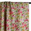 Tissu viscose motifs fleurs multicolore - écru x 10 cm