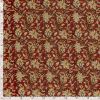 Tissu voile fleurs indiennes batik - terracotta x 10 cm