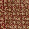 Tissu voile fleurs indiennes batik - terracotta x 10 cm