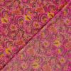 Tissu voile fleurs indiennes - rose x 10 cm