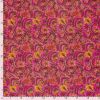 Tissu voile fleurs indiennes - rose x 10 cm