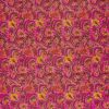 Tissu voile fleurs indiennes - rose x 10 cm