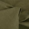 Tissu canvas épais coton lavé - kaki x 10 cm