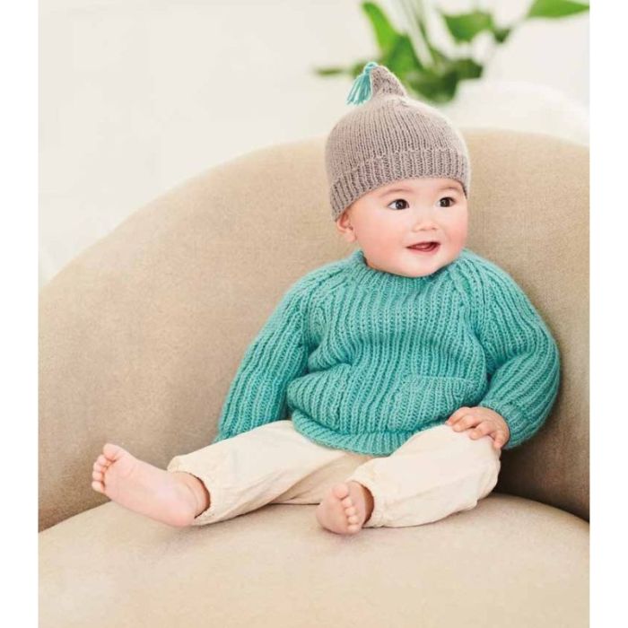 Kit tricot pullover bébé modèle 020 Rico Baby 038 - Rico design