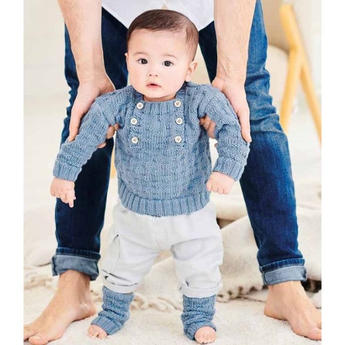 Kit tricot pullover bébé modèle 05 Rico Baby 038 - Rico design