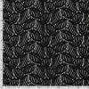 Tissu dentelle velours chenille feuillage - noir x 10 cm