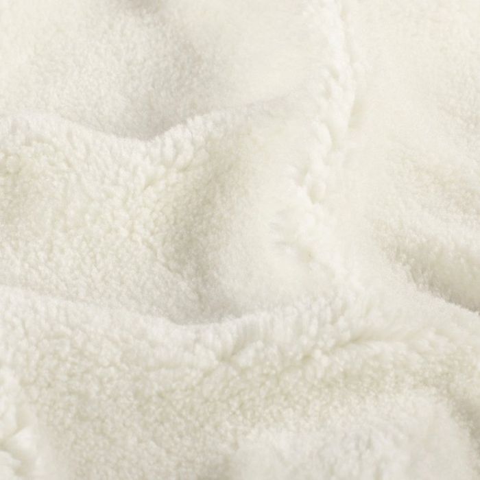 Tissu fausse fourrure Teddy mouton - écru x 10 cm