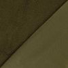 Tissu fausse fourrure Teddy mouton - kaki x 10 cm