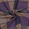 Tissu lainage jacquard tweed patchwork - violet x 10 cm