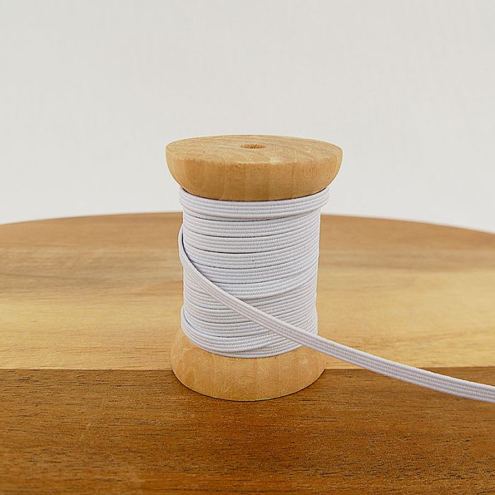 Élastique côtelé blanc x 10 cm