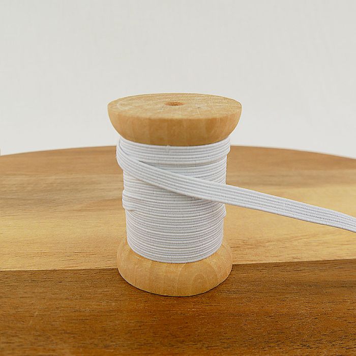 Élastique côtelé blanc x 10 cm