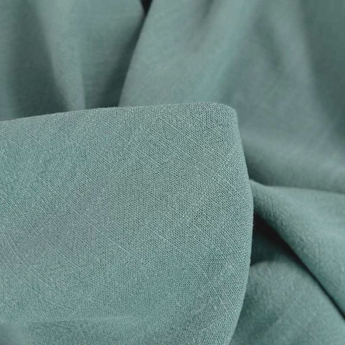 Tissu viscose lin - vert de gris x 10 cm