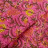 Tissu voile fleurs indiennes - rose x 10 cm