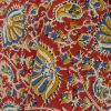 Tissu voile fleurs indiennes - rouge tomette x 10 cm