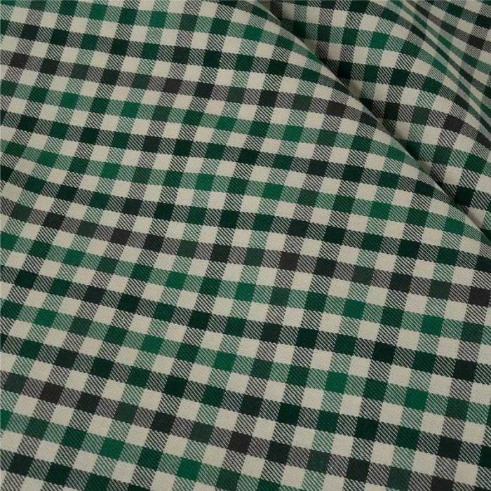 Tissu sergé coton carreaux haute couture - vert x 10 cm