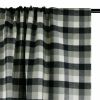 Tissu flanelle coton carreaux haute couture - noir et gris x 10 cm