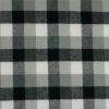 Tissu flanelle coton carreaux haute couture - noir et gris x 10 cm