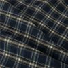 Tissu flanelle coton tartan haute couture - bleu foncé x 10 cm