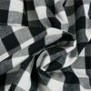 Tissu flanelle coton carreaux haute couture - noir x 10 cm